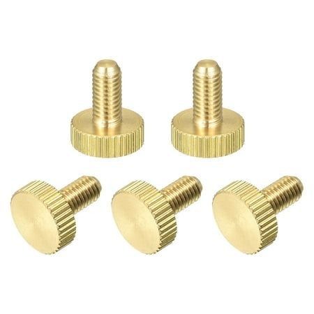 Geknarste duimschroeven, M5x10mm Vlakkige messingbouten Gripknopen Bevestigingsmiddelen voor thuis, elektronisch, machine