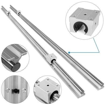 Ondersteunde lineaire aluminiumCylindrische gids lineaire lagerRail glijggids Shaft Rod, Grootte:1500mm
