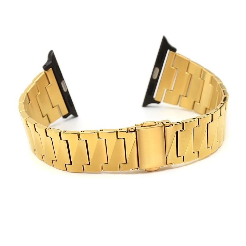 Fabriek Groothandel Prijs Horloge Band Fashion Gold 304 roestvrij staal Apple Band met veerboei