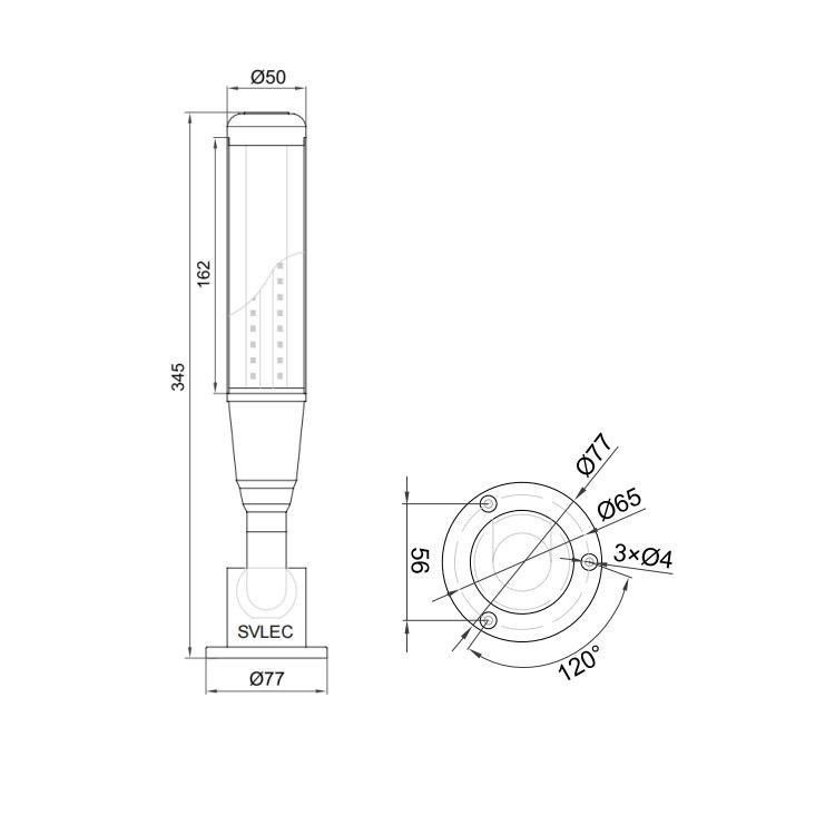 3 Kleur LED Signal Tower Light Voor CNC Machine